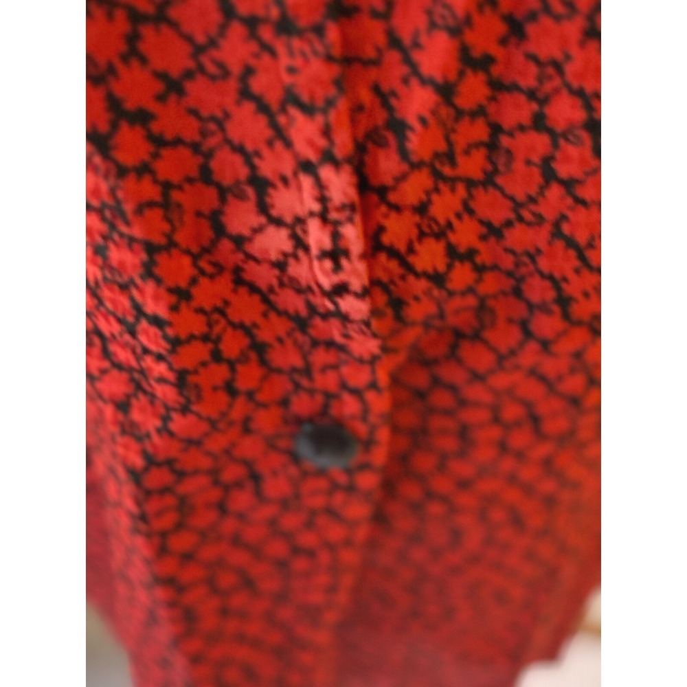 Vintage Anne Klein II 100% Silk Red one button Jacket Sz 10 Holiday party - Picture 2 of 9